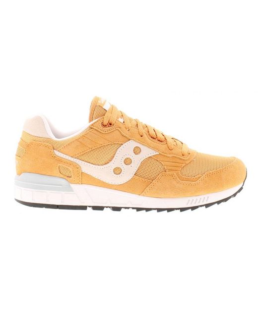 Saucony Natural Retro Trainers Shadow 500 Lace Up Mustard for men