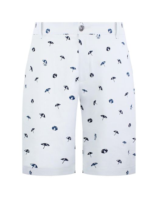 PUMA White X Arnold Palmer Dancing Umbrellas Golf Shorts for men