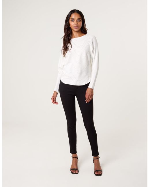 Blue Vanilla White Rhinestone Jumper