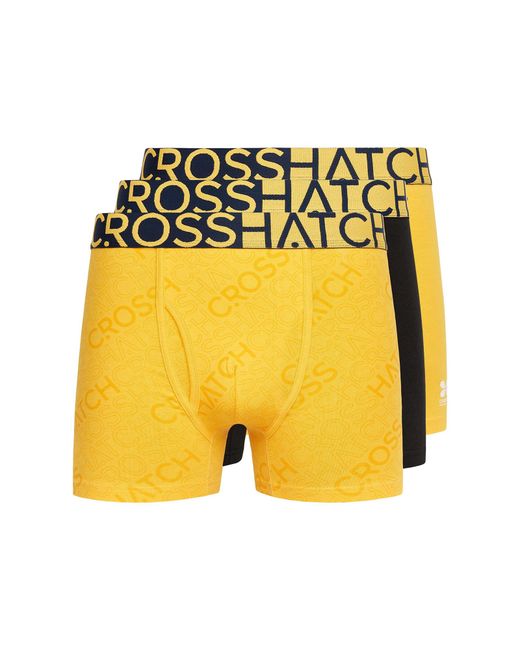Crosshatch Yellow Typan Boxers 3Pk (Needs Png) for men