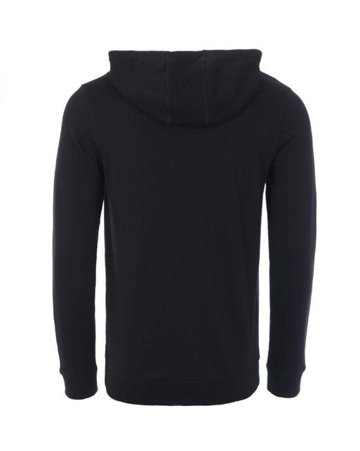 HUGO Blue Logo Patch Sustainable Hooded Sweatshirt for men