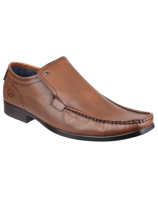Base London Brown Carnoustie Excel Waxy Loafers for men