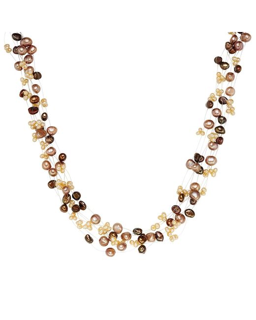 Valero Pearls Metallic Fresh Water Cultured Pearl(S) Necklace