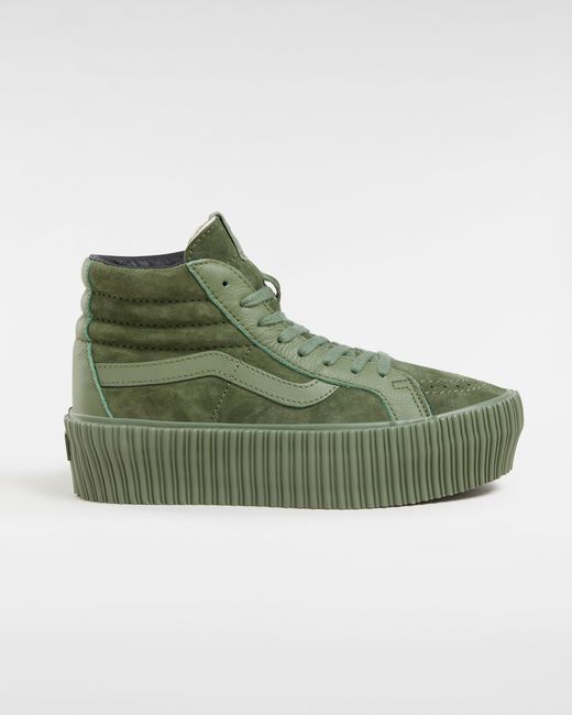 Vans Green Sk8-Hi Reissue 38 Platform Sneakers