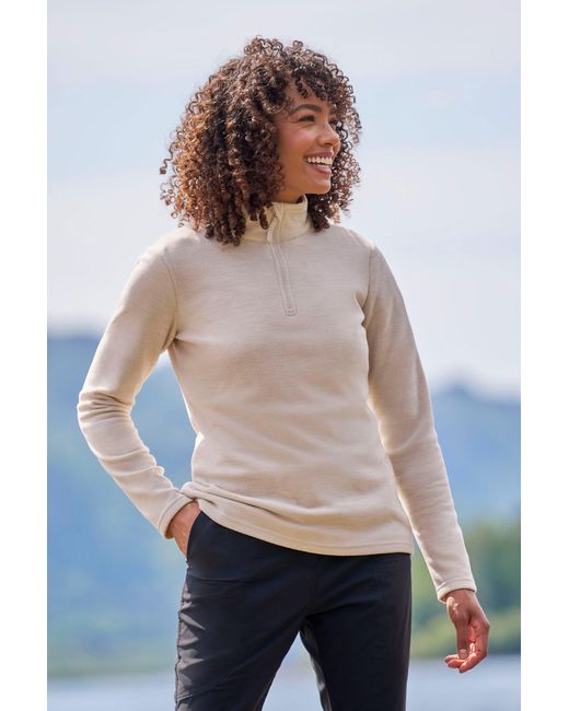 Mountain Warehouse Multicolor 'Snowdon' Fleece Top Half Zip Breathable Quick Dry Sweater