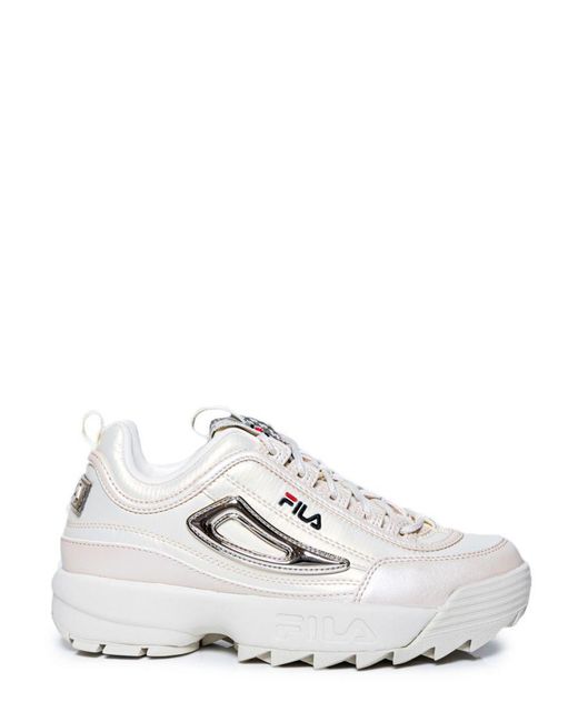 Fila White Disruptor N Low Trainers