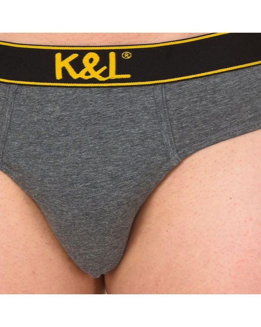 Kisses&Love Gray Pack-2 Slips Funny Breathable Fabric Kl2007 for men