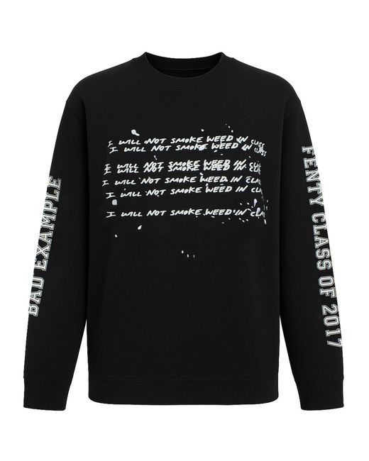 PUMA Black X Rihanna Fenty Graphic Sweater Cotton