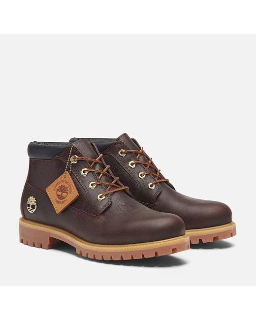 Timberland Brown Premium Espresso Nelson Leather Dark/ Boots for men