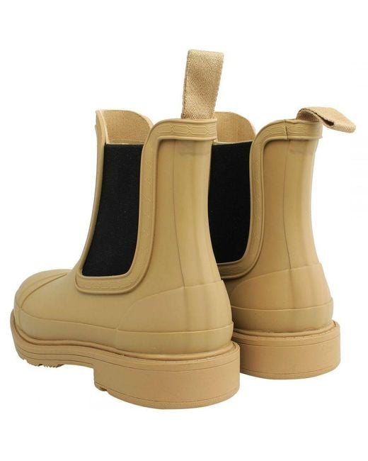 Hunter Natural Commando Chelsea Boots