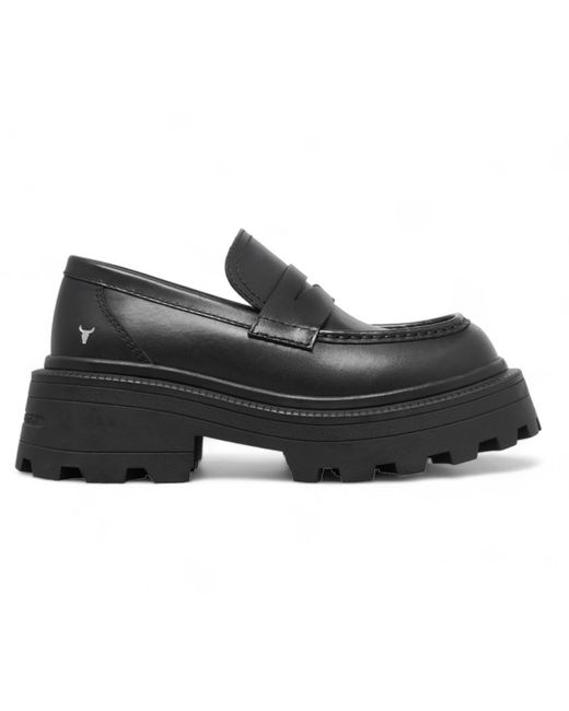Windsor Smith Black Leather Chunky Loafers