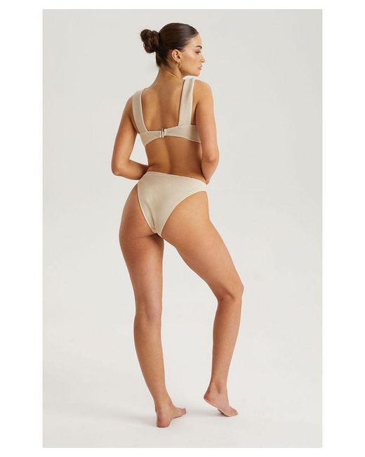 Urban Bliss Natural Textured Ribbed Bikini Bottoms