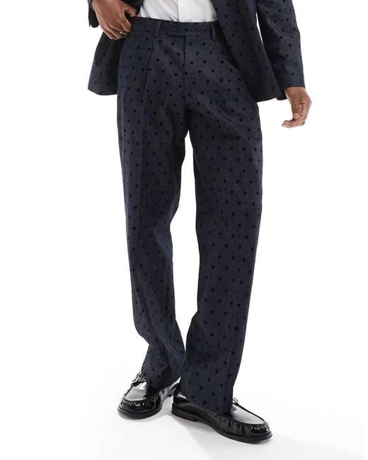 Viggo Tailoring Blue Eriksen Suit Trousers for men