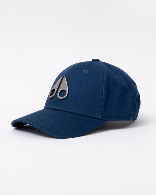 Moose Knuckles Blue Logo Detail Hat for men