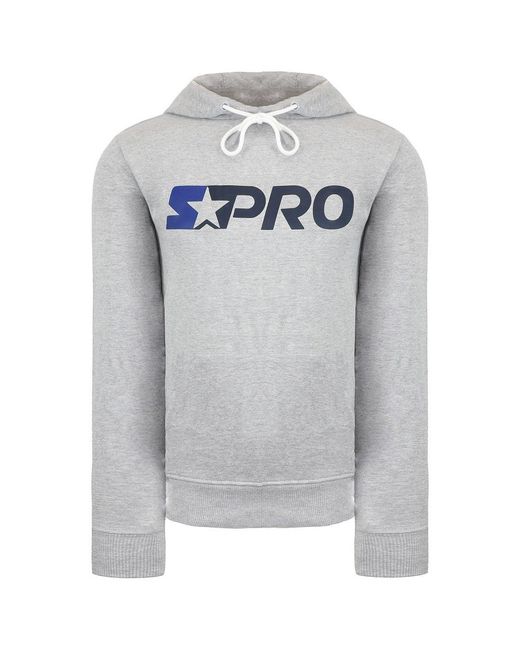 Starter Gray Strive Long Sleeve Pullover Logo Hoodie Cpe00040 Ath Marl Cotton for men