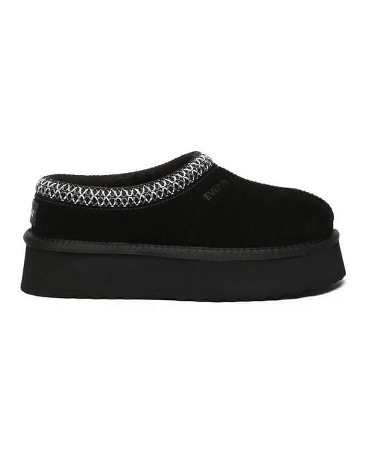 EverAu Australia Black Ever Au Wonga Leather Slippers