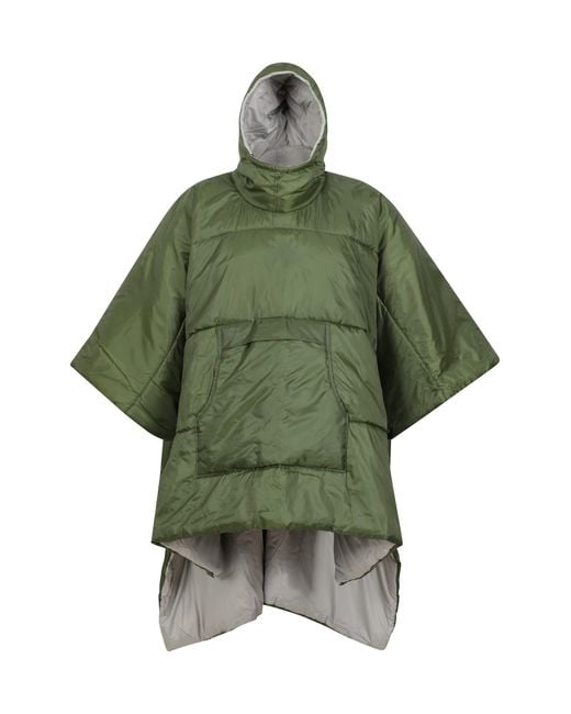 Mountain Warehouse Green Wearable Padded Blanket With Adjustable Hood Warm Outdoors Camping Hoodie