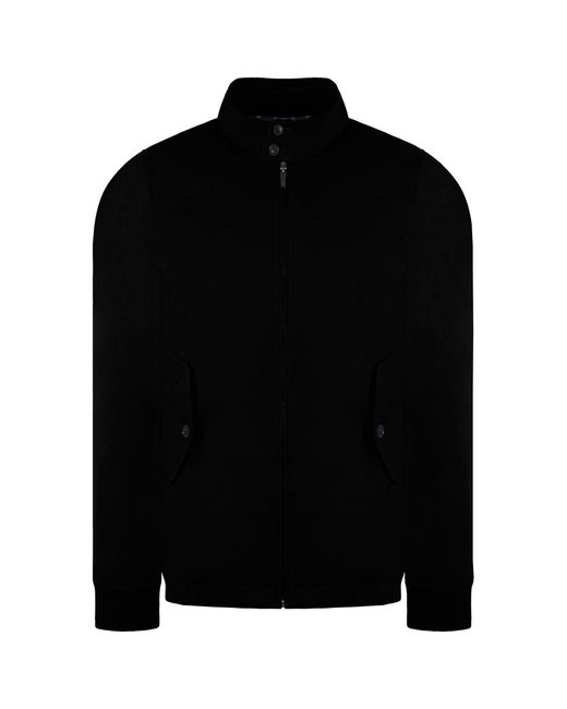 Ben Sherman Black Signature Harrington Jacket Cotton for men