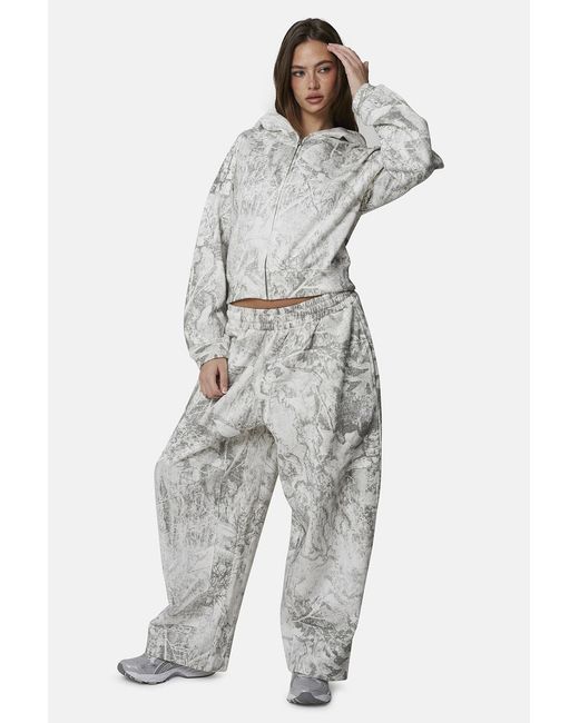 Good For Nothing Gray Baggy Camo Jogger With Embroidered Logo