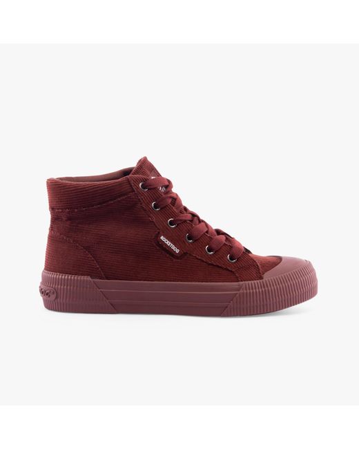 Rocket Dog Red Cheery Hi Trainers Rust