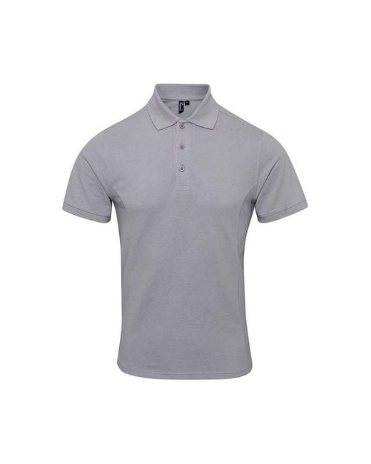 PREMIER Gray Coolchecker Plus Piqu Polo Shirt for men