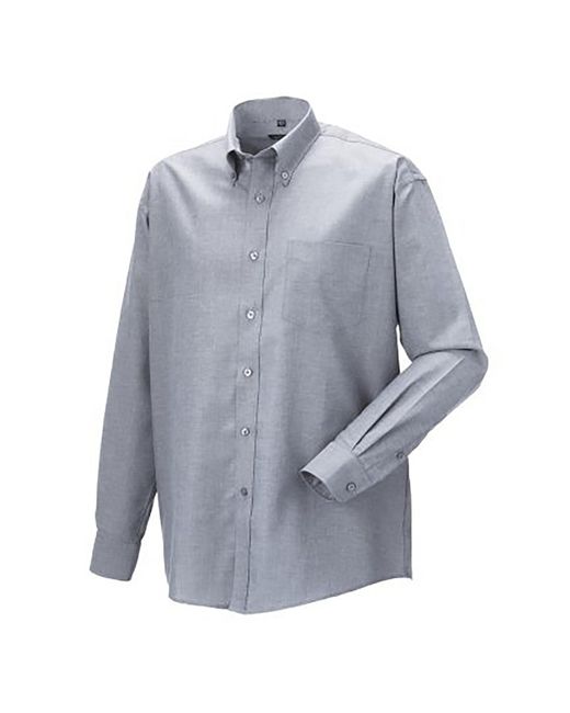 Russell Blue Collection Long Sleeve Easy Care Oxford Shirt for men