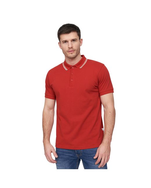 Duck and Cover Red Samtrase Polo Shirt Cotton for men