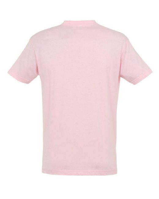 Sol's Pink Regent Short Sleeve T-Shirt (Medium) for men