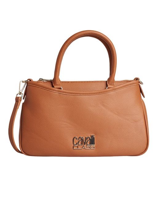 Roberto Cavalli Brown Moretta Cchb01562 Satchel Bag For