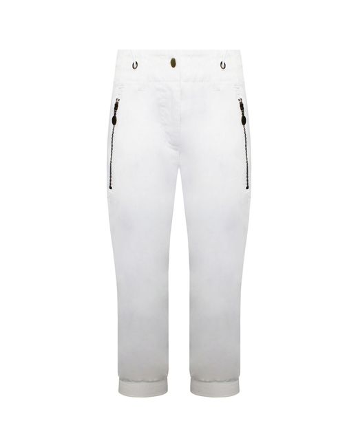 Nike White Cropped Track Pants Cotton