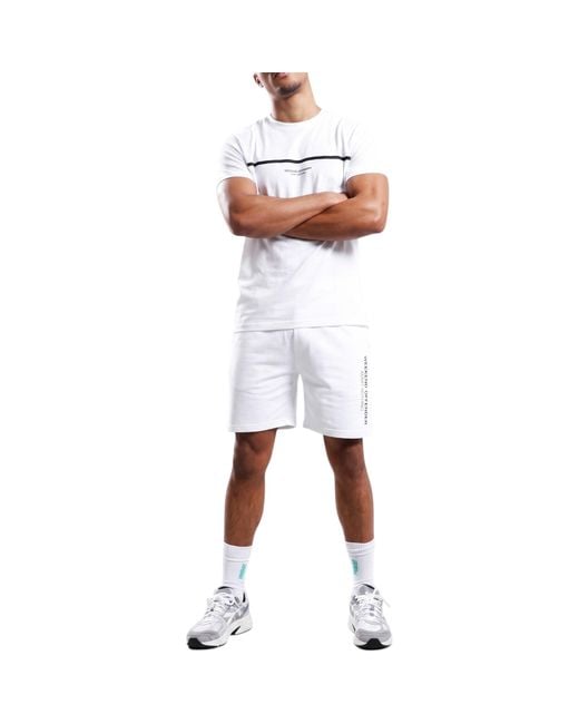 Weekend Offender White T Shirts Dumas Crew Neck Summer Short Sleeve Cotton Tee for men
