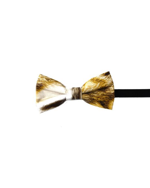 SVNX Black Faux Leather Bow Tie for men