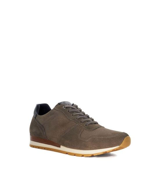 Dune Brown Tomi - Lace-up Running Trainers Suede for men