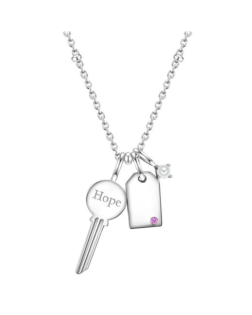 Glanzstücke München Metallic Necklace With Pendant Sterling Freshwater Cultured Pearl Corundum