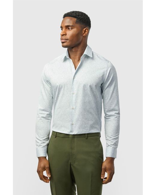 Ted Baker Green Long Sleeve Slim Fit Formal Shirt for men