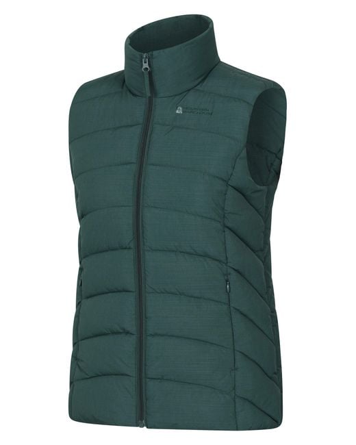 Mountain Warehouse Blue 'Opal' Padded Gilet With Front Pockets Winter Warm Rain Coat