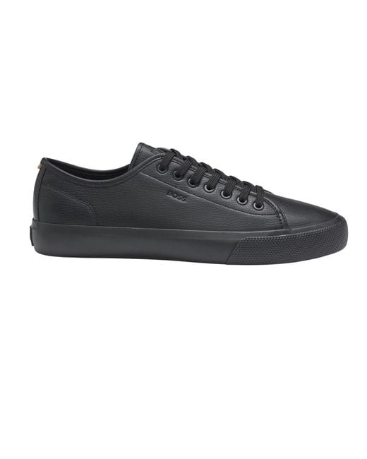 Boss Black Profile Leather Low Sport Trainers for men