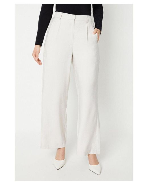 Wallis White Relaxed Elasticback Trousers