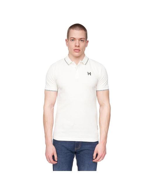 Henleys White Moorehen Polo Shirt Cotton for men