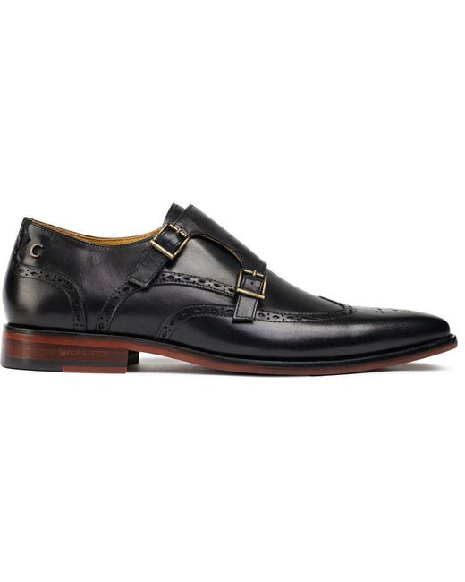 Simon Carter Black Meadow Monk Shoes for men