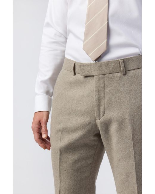 Alexandre Silver Label Gray Flat Fronted Regular Suit Trousers for men