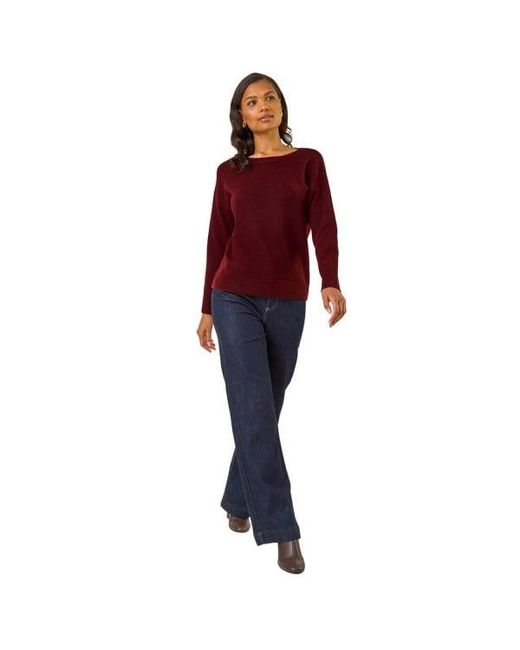 Roman Red Ribbon Bow Tie Back Jumper