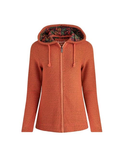 Weird Fish Orange Organic Cotton Recycled Polyester Hoodie