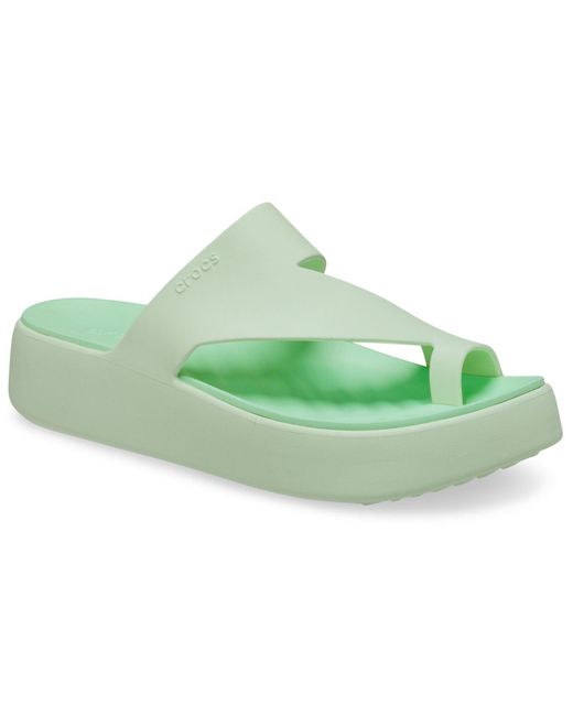 CROCSTM Green Getaway Platform Thermoplastic Jade Tint Sandals