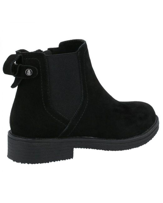 Hush Puppies Black Ladies Maddy Suede Ankle Boots