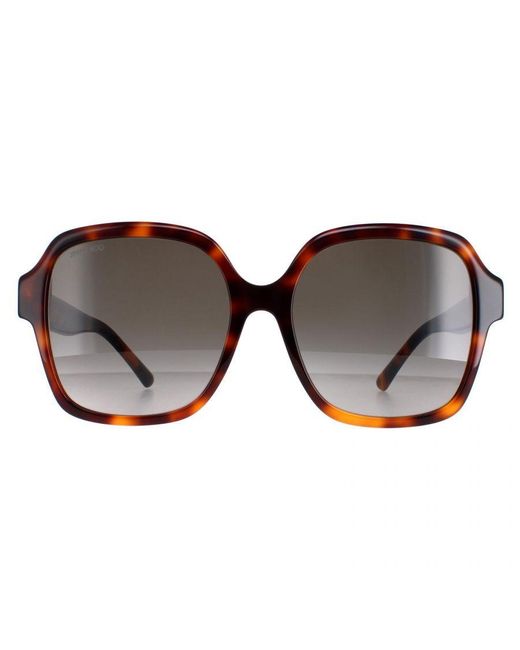 Jimmy Choo Brown Square Dark Havana Gradient Rella/G/S