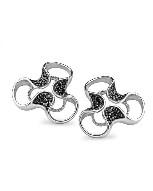 Orphelia Metallic 925 Sterling Set: Chain-Pendant + Earrings