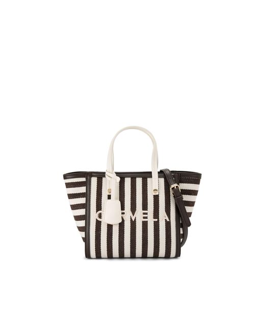 Carvela Kurt Geiger White Canvas Minori Mini Tote Bag