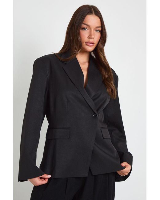 Boohoo Black Slouchy Oversized Blazer