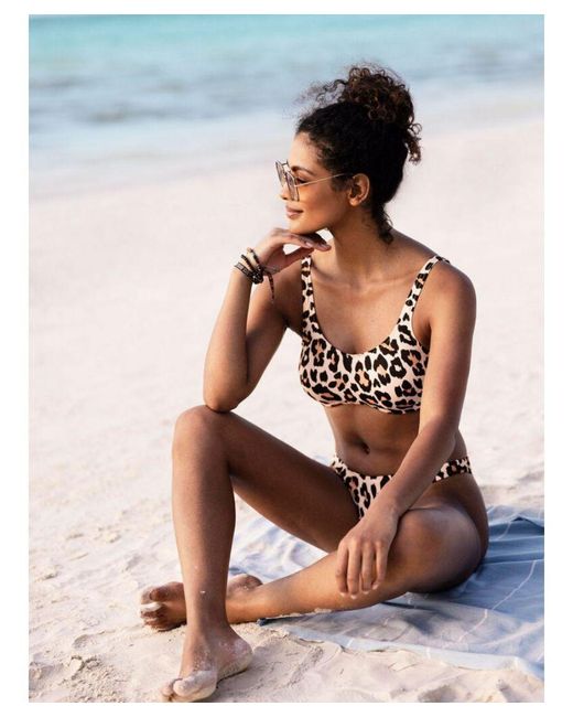 Freya Black Animal Instinct Bralette Bikini Top